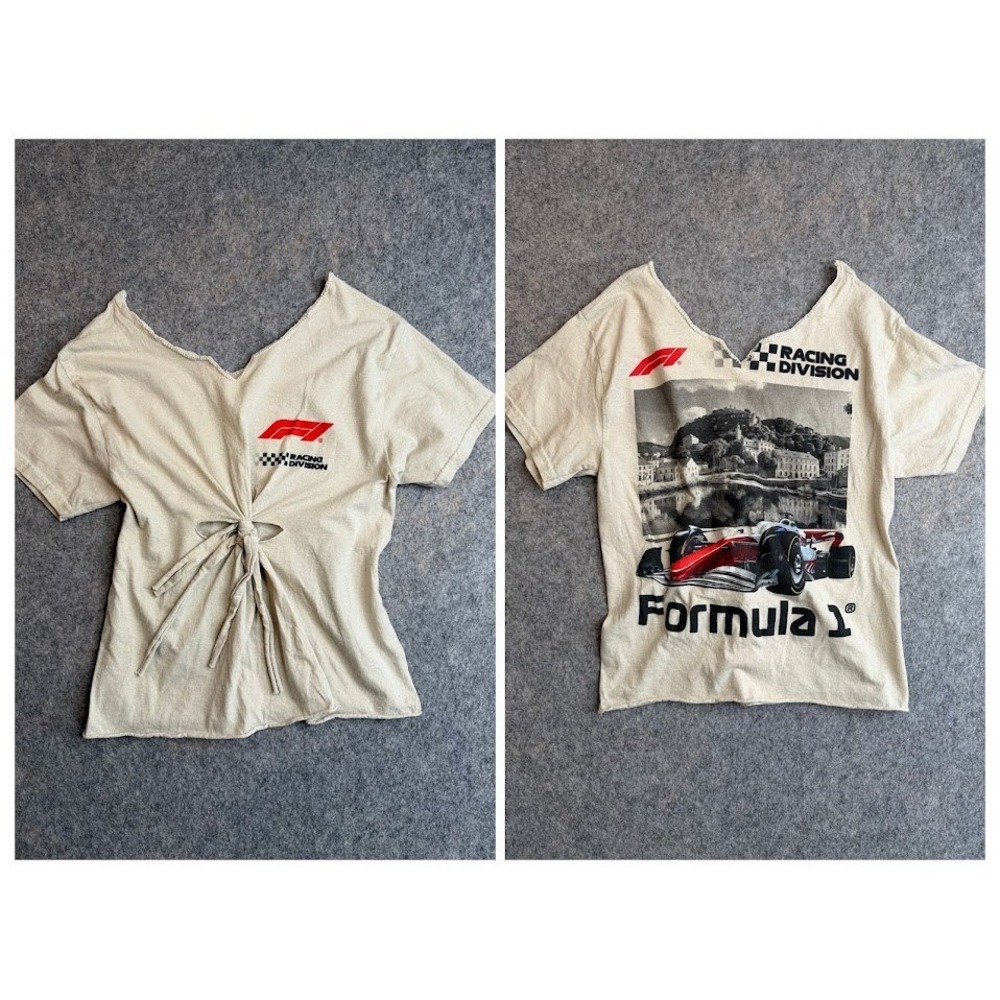 Formula 1 Racing Baby Tee M Grand Prix Monaco Deconstructed F1 Graphic Top